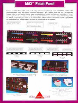 Буклет Siemon Cabling System MAX Patch Panel, 55-1481, Баград.рф
